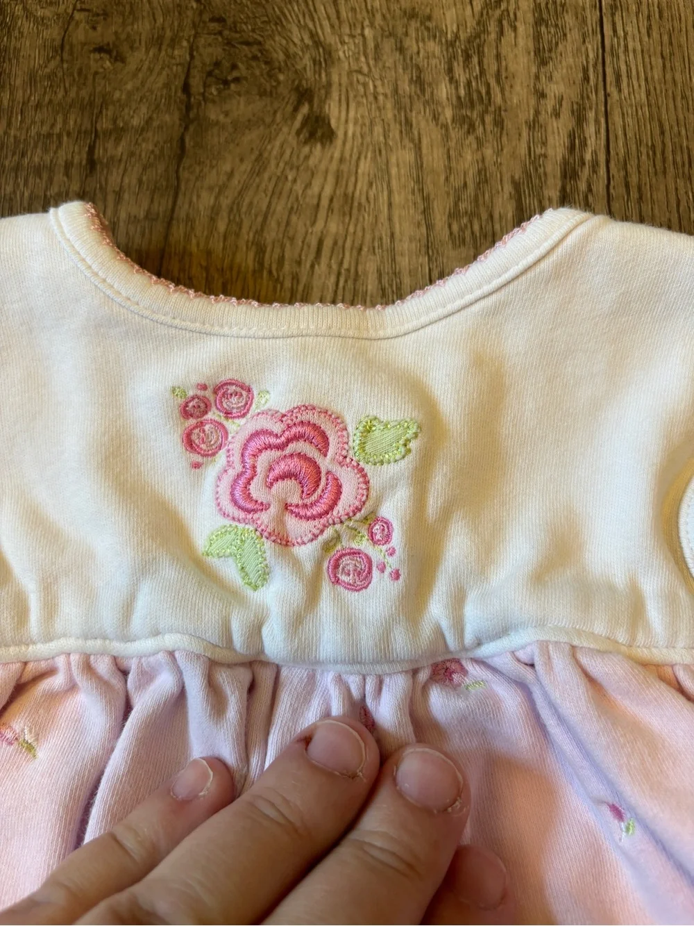 Vintage Y2K Children’s Place Baby Clothes Bubble Romper Floral Rose Rosettes 12M